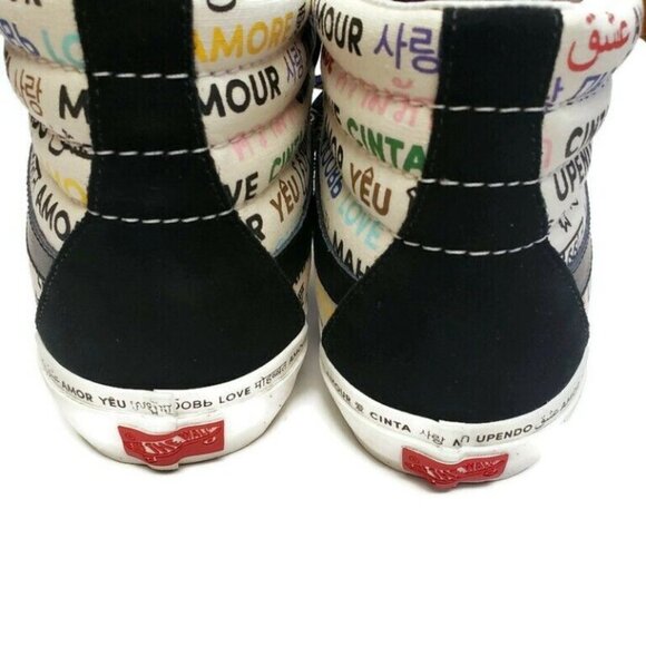 Vans Size Mens 8.5 Womens 10 OFF THE WALL Skateboard Shoes 721545 LOVE AMOR - Picture 4 of 10